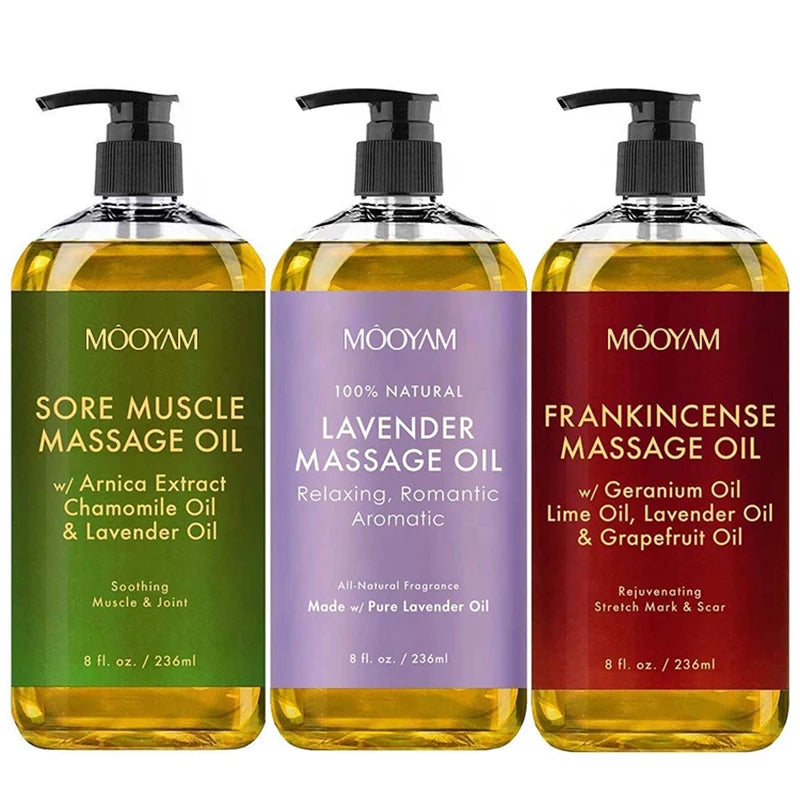 Sore Muscle Massage Oil 100% Pure Natural Organic Relaxing Oil