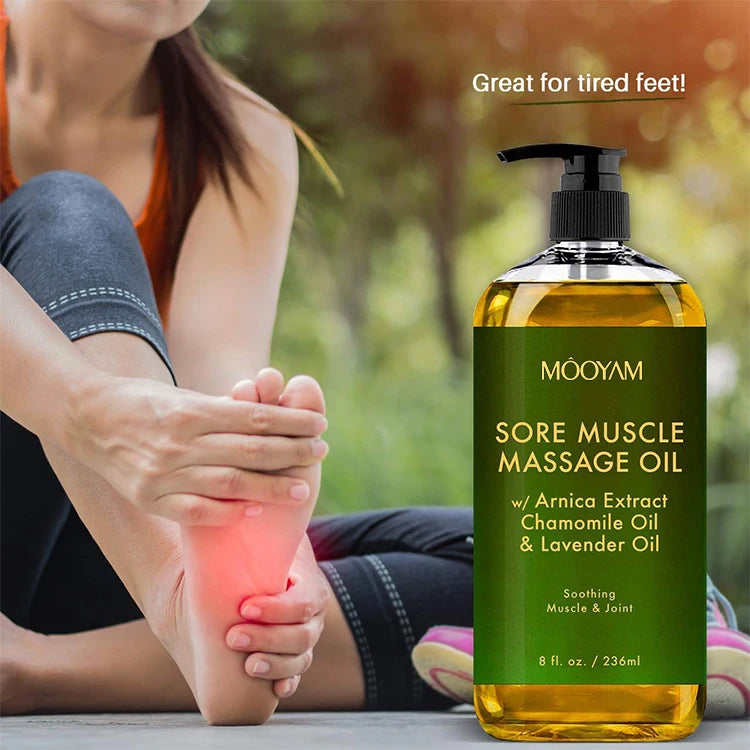 Sore Muscle Massage Oil 100% Pure Natural Organic Relaxing Oil